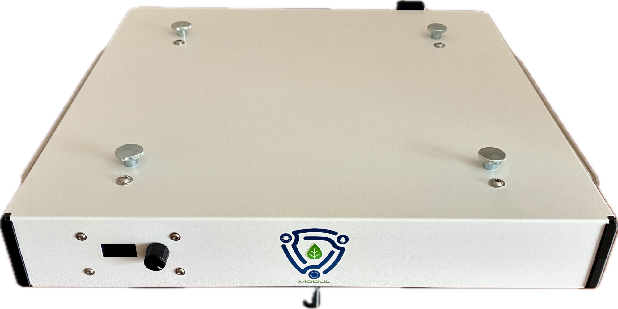 Trockenbox mit Modul-Logo und Bedienregler